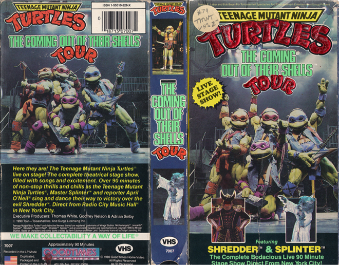 Teenage Mutant Ninja Turtles Coming Out Of Our Shells Tour, HORROR, ACTION EXPLOITATION, ACTION, HORROR, SCI-FI, MUSIC, THRILLER, SEX COMEDY,  DRAMA, SEXPLOITATION, VHS COVER, VHS COVERS, DVD COVER, DVD COVERS